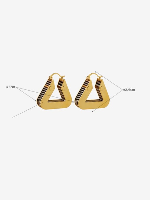 MAKA Brass Triangle Trend Stud Earring 2