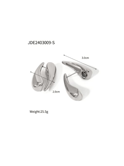 JDE2403009 S Stainless steel Irregular Hip Hop Stud Earring