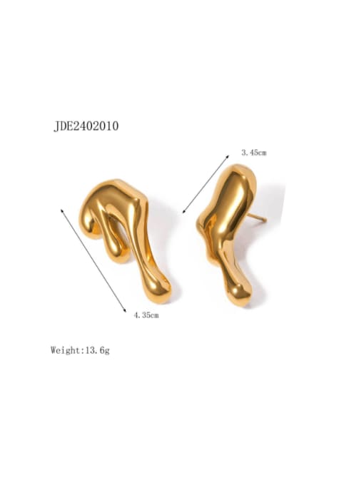 JDE2402010 Stainless steel Irregular Hip Hop Stud Earring