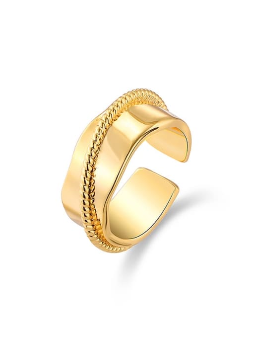 JR21121041 Brass Geometric Minimalist Stackable Ring