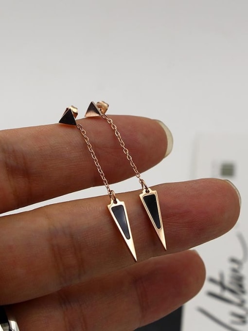K.Love Titanium Triangle Minimalist Drop Earring 0