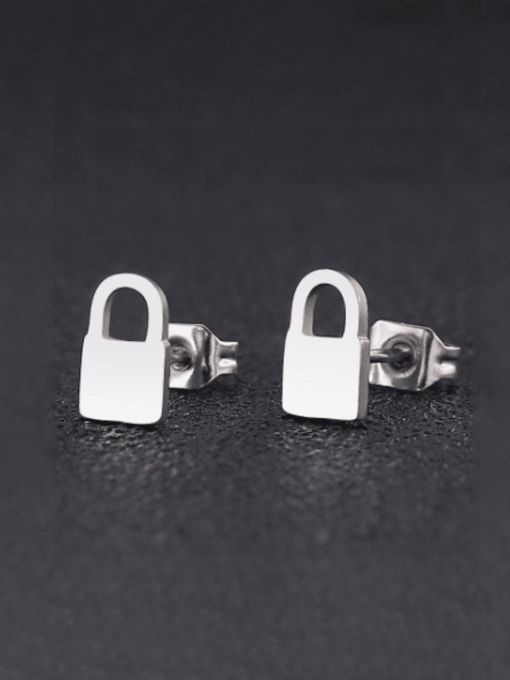 BELII Titanium Steel Smooth Locket Minimalist Single Earring(Single-Only One) 3