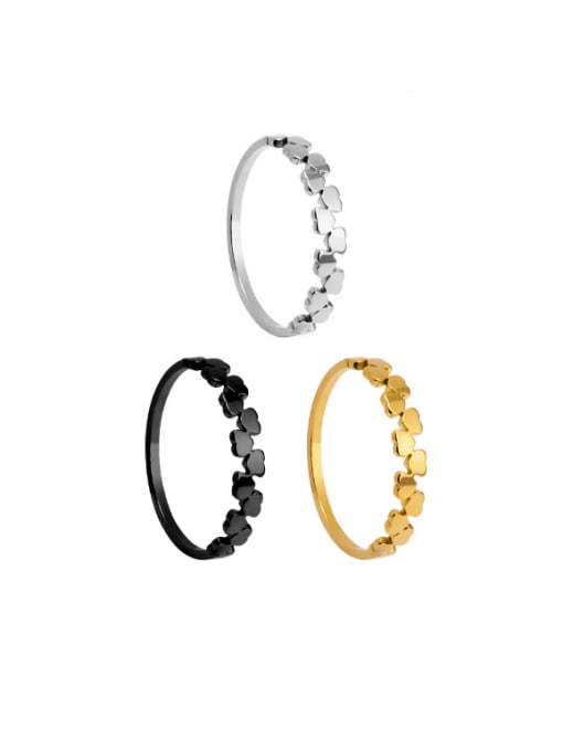 SM-Men's Jewelry Titanium Steel Heart Minimalist Band Ring 0