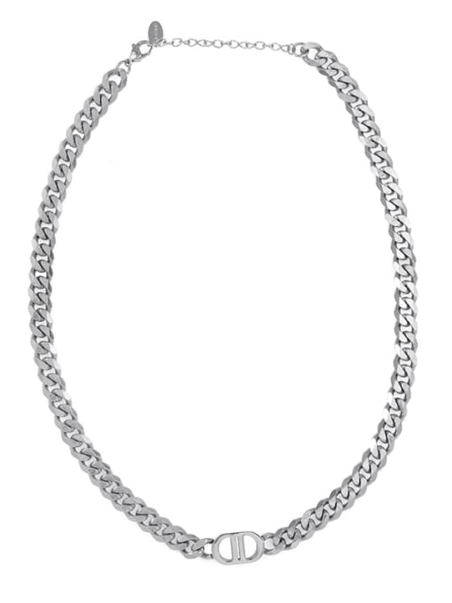 SN21012346S Titanium Steel Geometric Vintage Necklace