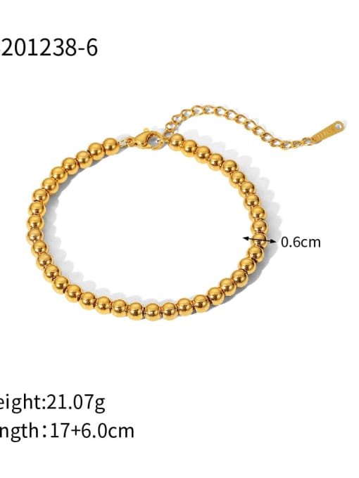 JDB201238 6 Stainless steel Geometric Beaded Bracelet
