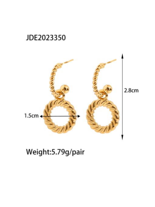 JDE2023350 Stainless steel Geometric Hip Hop Drop Earring