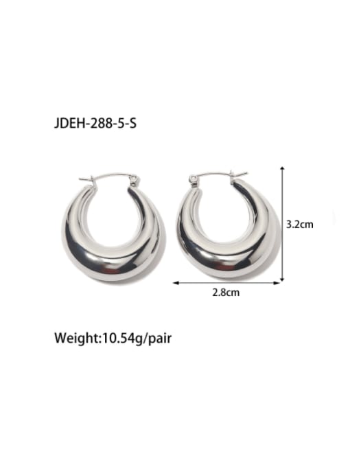 JDEH 288 5 S Stainless steel Geometric Minimalist Huggie Earring