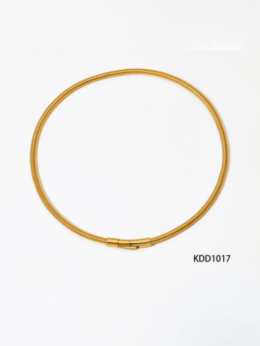 Golden Necklace KDD1017 Stainless steel Hip Hop Snake Bone Chain  Bracelet and Necklace Set