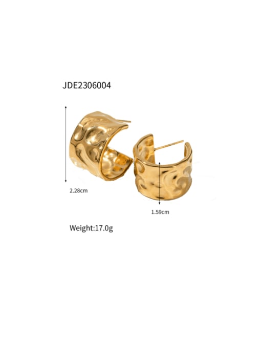 JDE2306004 Stainless steel Geometric Hip Hop Stud Earring