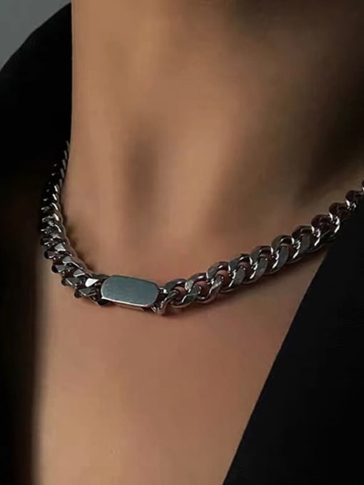 YAYACH Simple thick chain-shaped titanium steel necklace 1