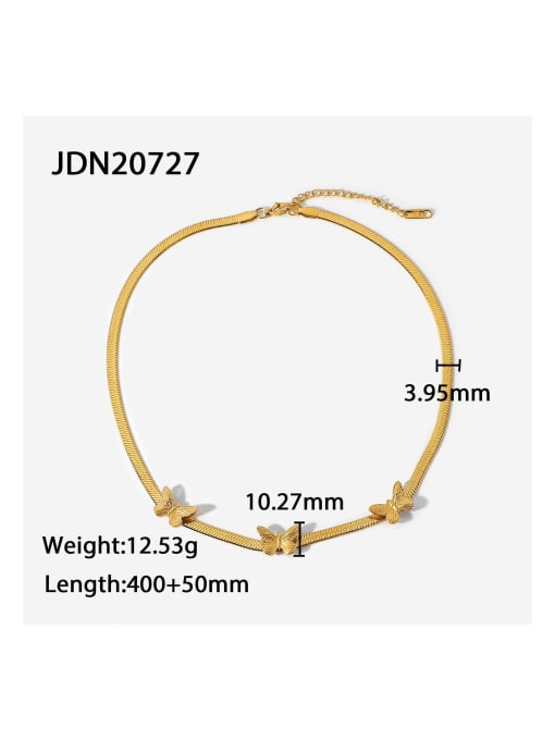 JDN20727 Stainless steel Butterfly Trend Choker Necklace