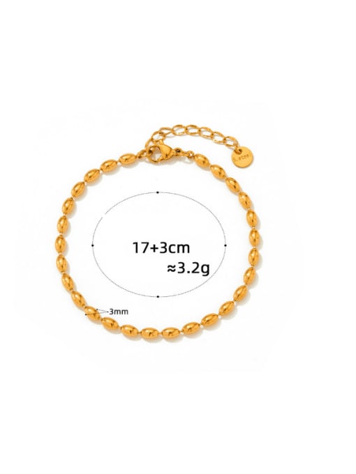 Clioro Stainless steel Geometric Minimalist Beaded Bracelet 1