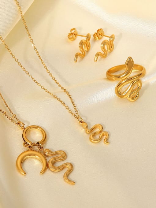 J&D Stainless steel Snake Vintage Necklace