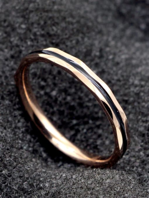 K.Love Titanium Enamel Minimalist Band Ring