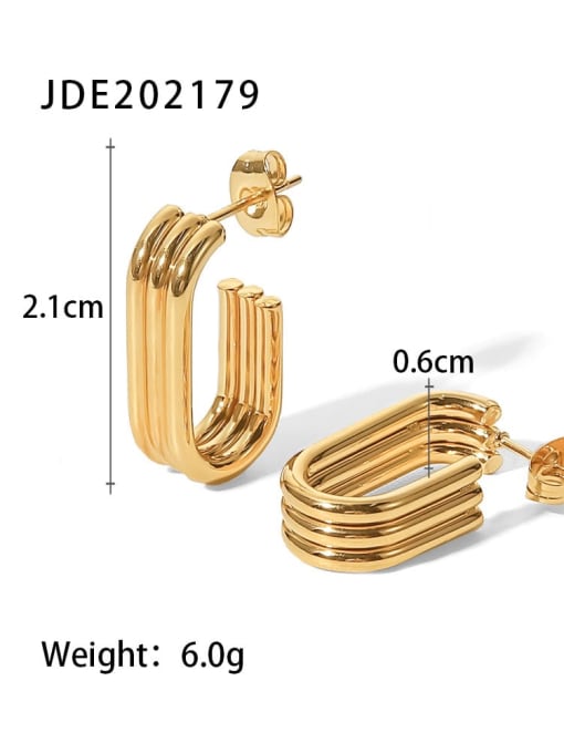 JDE202179 Stainless steel Geometric Trend Stud Earring