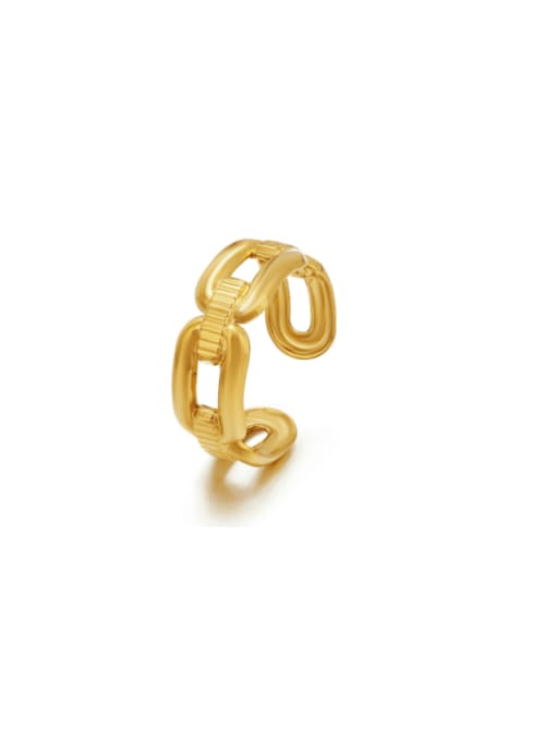 Golden Ring Stainless steel Geometric Vintage Band Ring