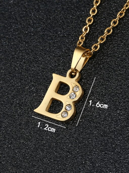 SONYA-Map Jewelry Titanium Steel Cubic Zirconia Letter Minimalist Necklace 3