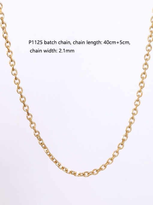 p1124 gold Corner Chain Titanium Steel Geometric Minimalist Cable Chain