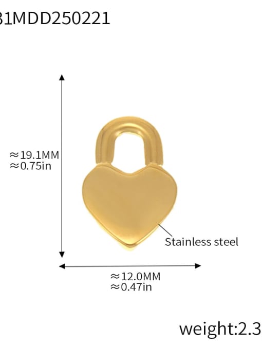 D31 Gold Pendant Stainless steel Minimalist Heart Irregular Diy Pendant