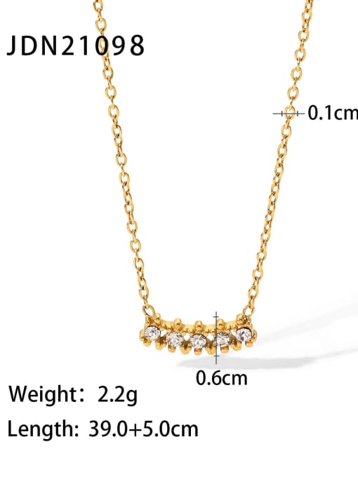 JDN21098 Stainless steel Cubic Zirconia Geometric Dainty Necklace