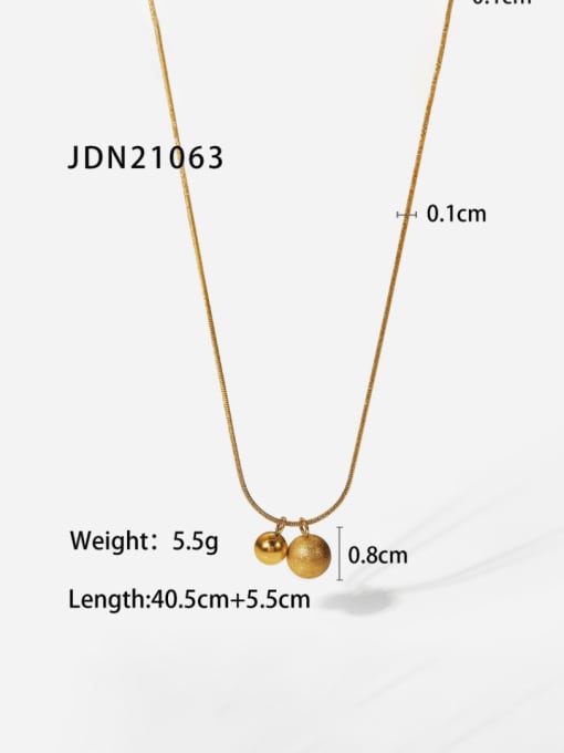J&D Stainless steel Bead Round Vintage Necklace 3