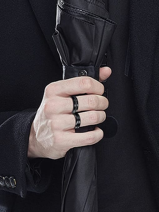 SM-Men's Jewelry Titanium Steel Irregular Hip Hop Stackable Ring Set 1