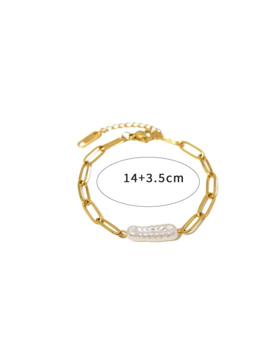 YAYACH Titanium Steel Imitation Pearl Geometric Trend Bracelet 4