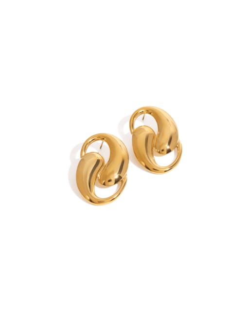 J&D Stainless steel Geometric Hip Hop Stud Earring 0