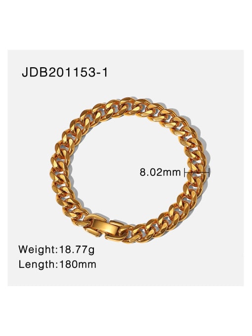 JDB201153 1 Stainless steel Geometric Trend Link Bracelet