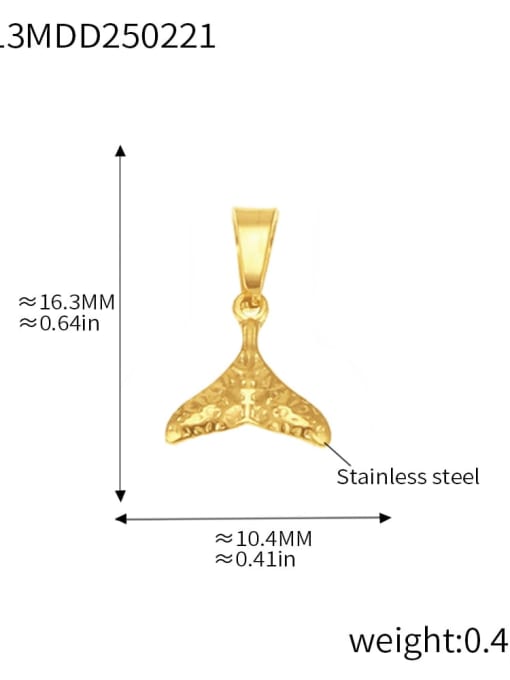 D13 Gold Pendant Stainless steel Minimalist Heart Irregular Diy Pendant