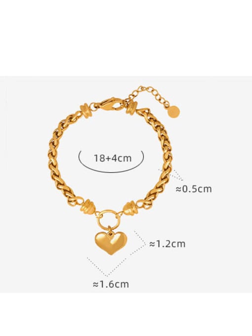 MAKA Titanium Steel Heart Trend Bracelet 2