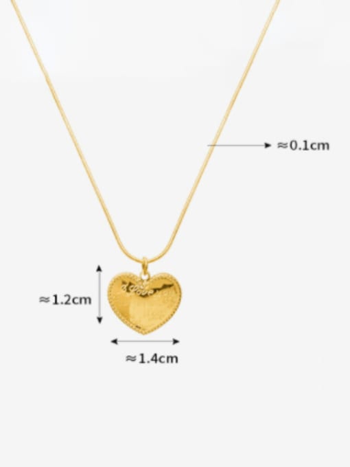 MAKA Titanium Steel  Trend Heart Pendant Necklace 2