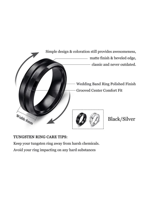 SM-Men's Jewelry Titanium Steel Geometric Hip Hop Stackable Ring Set 2