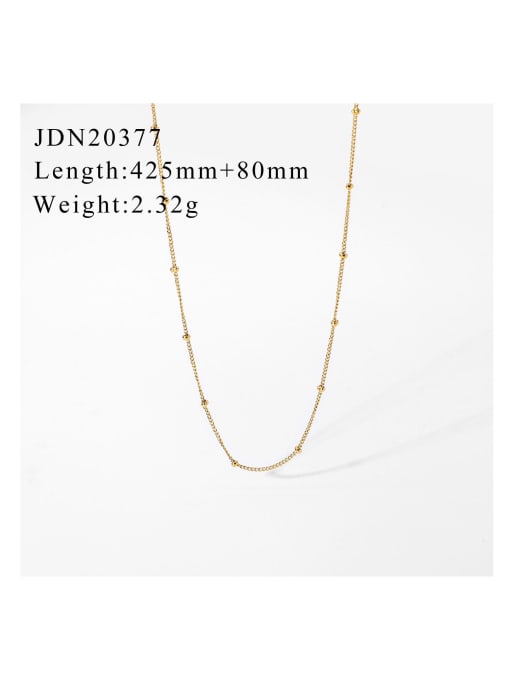 JDN20377 Stainless steel Bead Geometric Trend Link Necklace