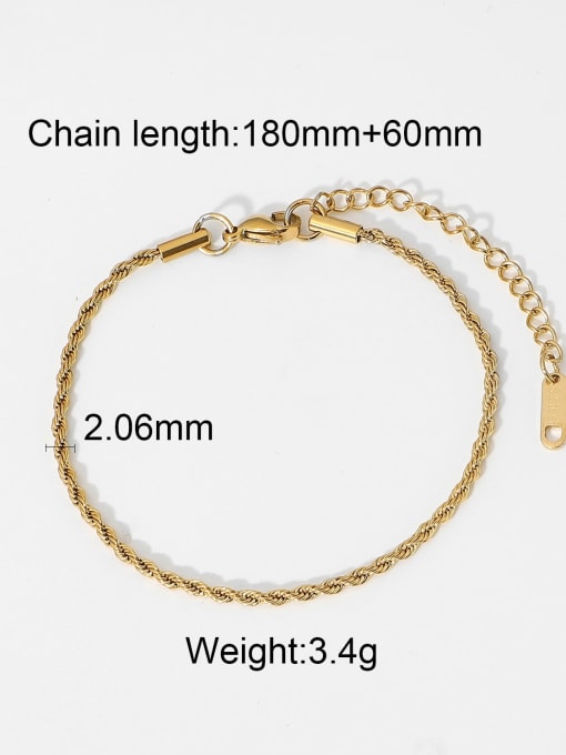 JDB201045 Stainless steel Geometric Minimalist Link Bracelet