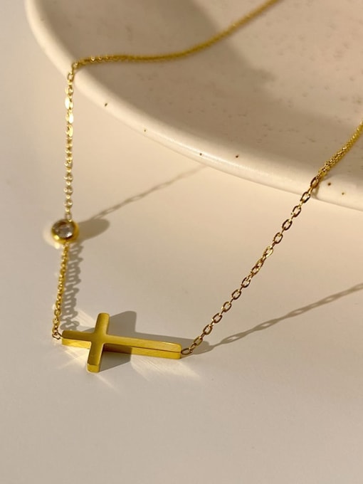 K.Love Titanium Steel Cross Minimalist Necklace 3