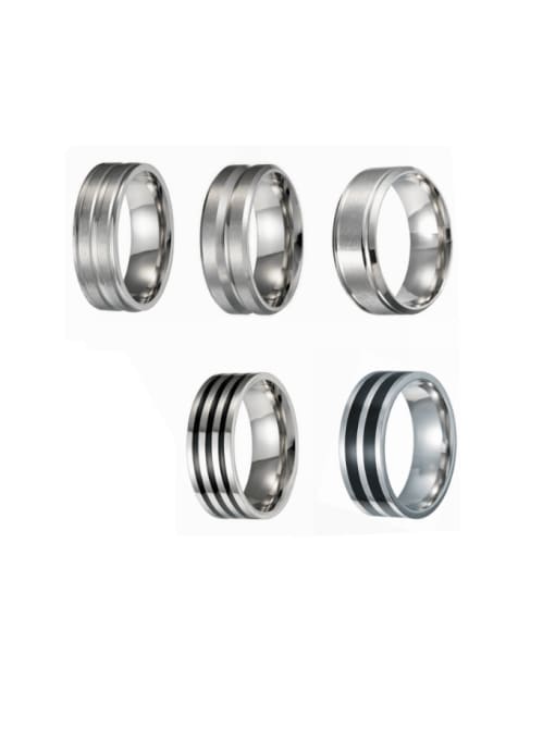 SM-Men's Jewelry Stainless steel Geometric Minimalist Stackable Men's Ring 0