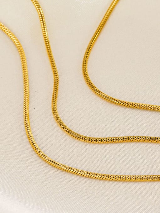 J$L  Steel Jewelry Titanium Steel Snake Bone Chain Minimalist Link Bracelet 2