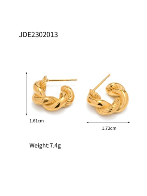 JDE2302013 Stainless steel Geometric Vintage Stud Earring