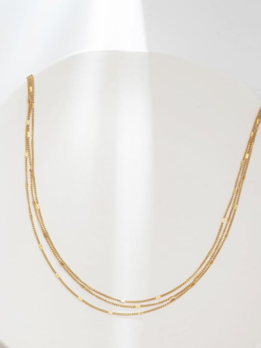 gold Retro rectangular Oil Drop Pendant titanium steel necklace