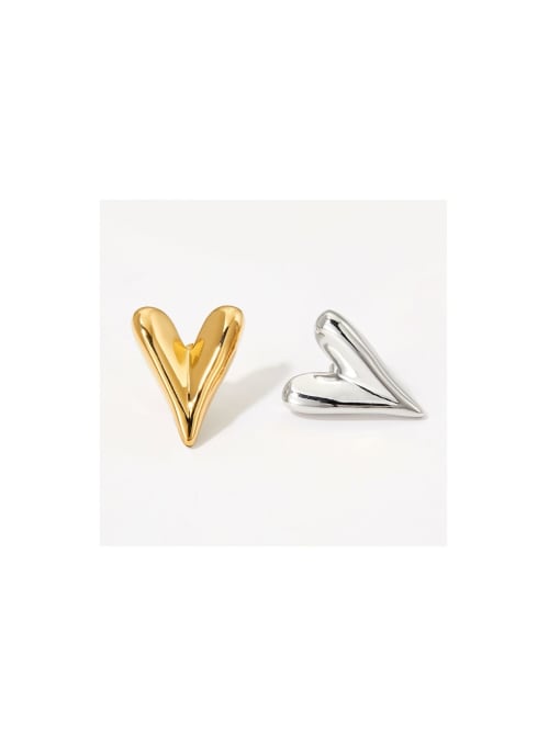 Clioro Stainless steel Heart Trend Stud Earring 0