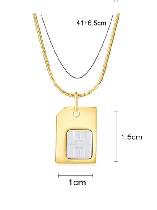 YAYACH Titanium Steel  Minimalist Geometric Pendant Necklace 3