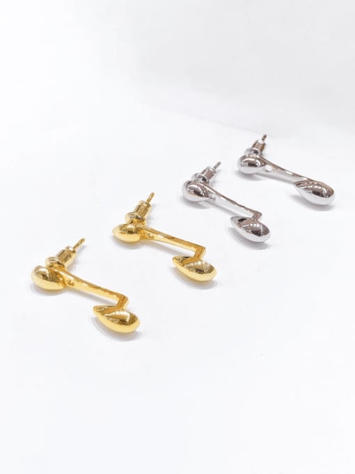Clioro Brass Water Drop Minimalist Stud Earring 0