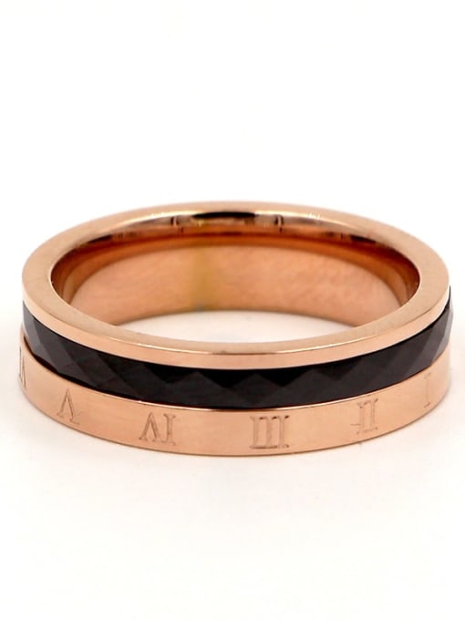 K.Love Titanium Number Minimalist Band Ring 3