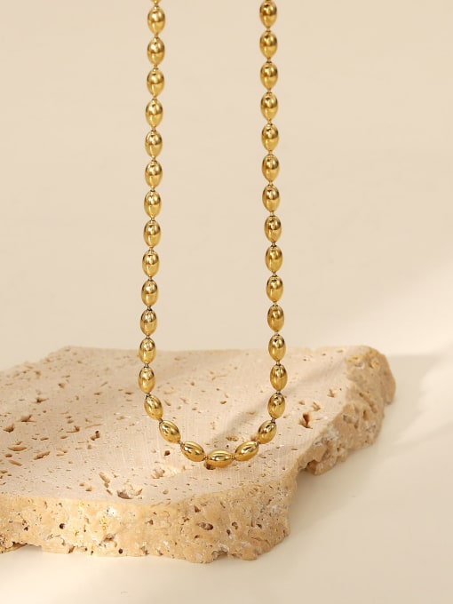 J&D Stainless steel Bead Irregular Minimalist Necklace