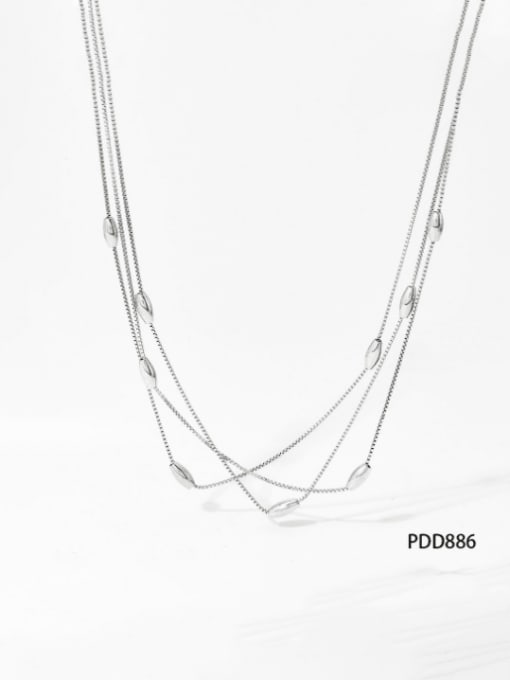 steel Necklace PDD886 Stainless steel Minimalist Multi-Layer Chain  Bracelet and Necklace Set