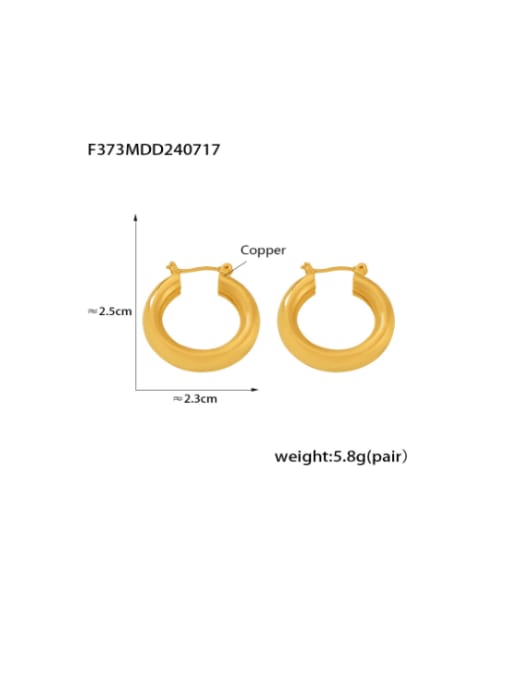 MAKA Brass Geometric Minimalist Huggie Earring 2