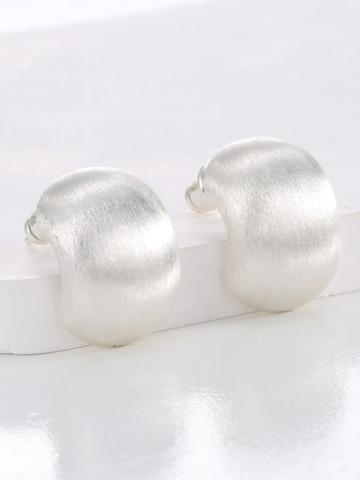 H02181 steel color Brass Geometric Trend Stud Earring