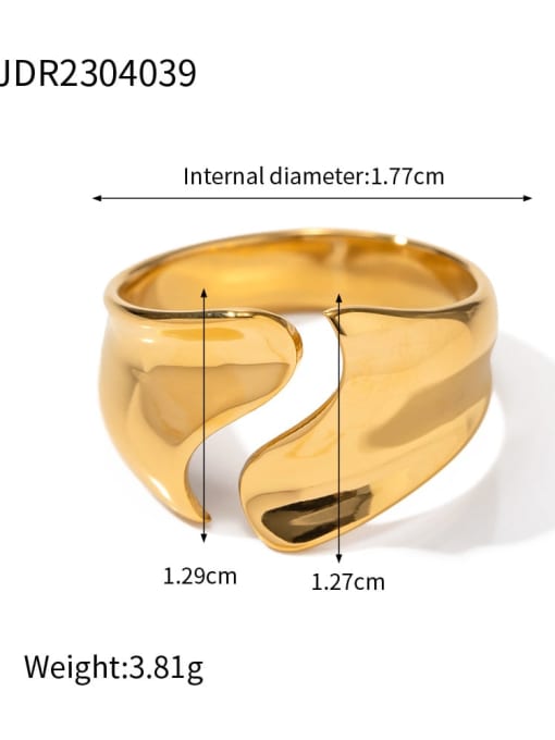 JDR2304039 Stainless steel Geometric Trend Band Ring
