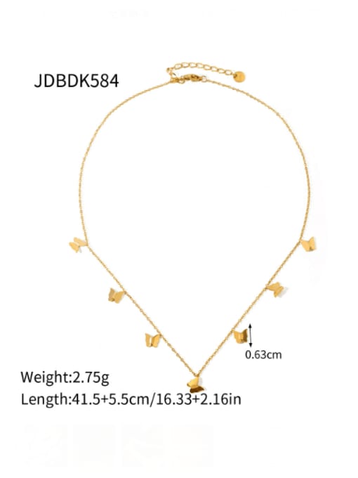 J&D Stainless steel Butterfly Minimalist Necklace 1